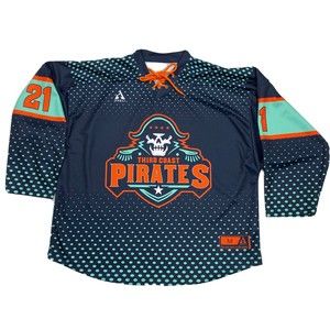 Areli Jersey Shirt Third Coast Pirates Baete #21 Custom Navy Orange 2XL ? READ